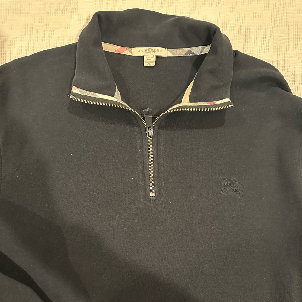 Burberry Brit Black Quarter-Zip Pullover